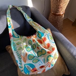 Whimsical Flower/Plant Printed White Tote bag